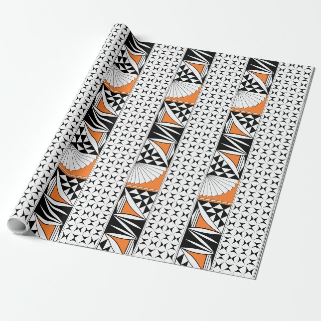 Southwest Sunrise in Orange Gift Wrap (Unrolled)