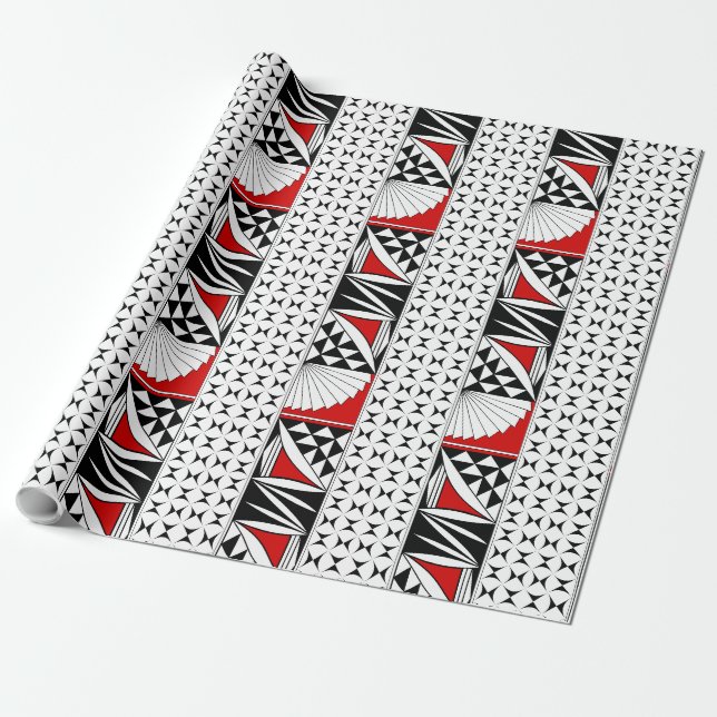 Southwest Sunrise in Red Gift Wrap (Unrolled)