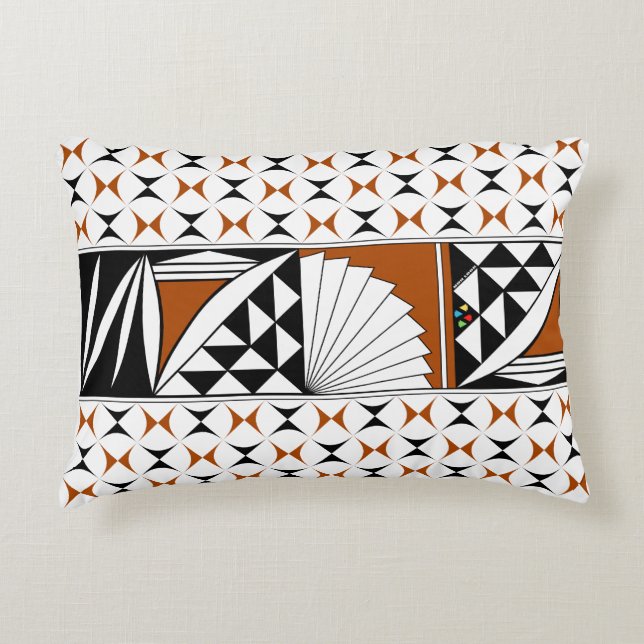Southwest Sunrise in Rust Accent Pillow (Front)