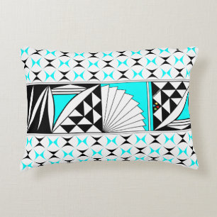 Southwest Sunrise in Turquoise Accent Pillow