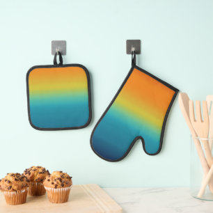 Southwest Sunset Colours Oven Mitt & Pot Holder Set