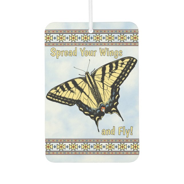 Southwest Swallowtail Butterfly Blue Sky Custom Air Freshener (Front)