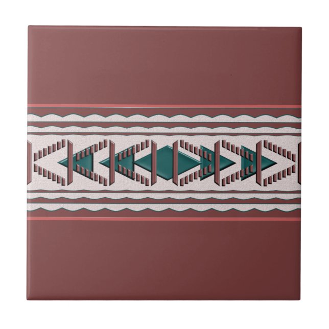 Southwest Tapestry Ceramic Tile (Front)