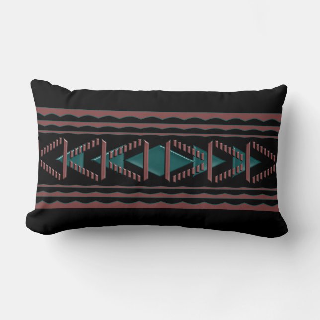 Southwest Tapestry Cotton Throw Lumbar Pillow (Front)