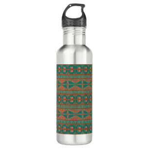 Southwest Teal Copper Colours Geometric Pattern 710 Ml Water Bottle