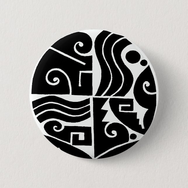 Southwest Tortuga 2 Inch Round Button (Front)