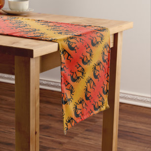Southwest Tribal Pattern Kokopelli Design Long Table Runner