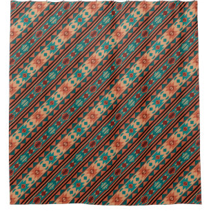 Southwest Tribal Pattern Turquoise Terracotta