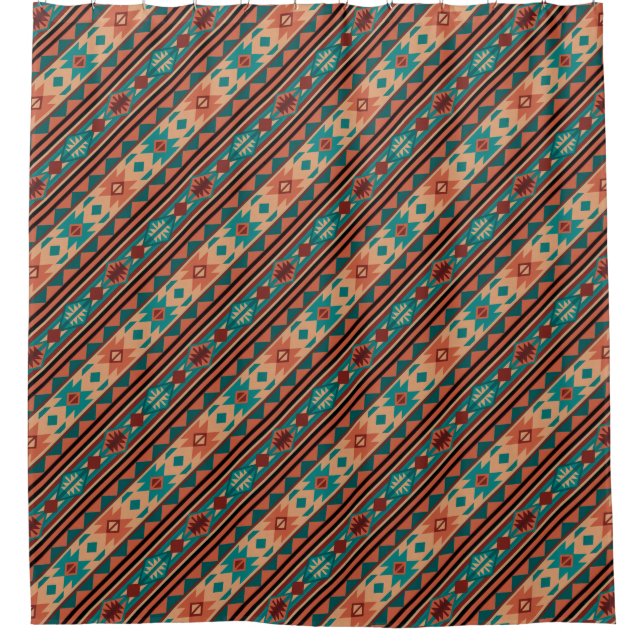 Southwest Tribal Pattern Turquoise Terracotta (Front)