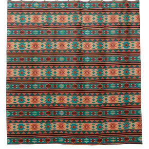 Southwest Tribal Pattern Turquoise Terracotta