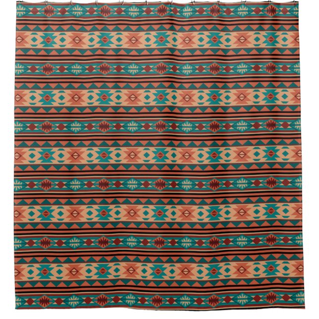 Southwest Tribal Pattern Turquoise Terracotta (Front)