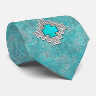 Southwest Turquoise Stone Design Tie