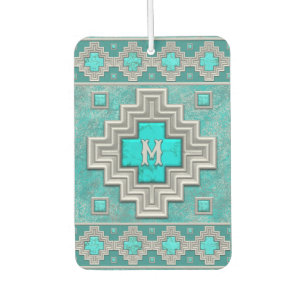 Southwest Turquoise Stone Geometric Personalized Air Freshener
