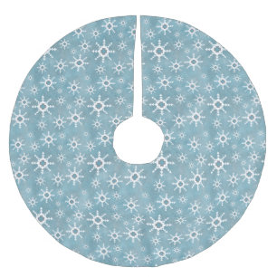 Southwest Winter Snowflakes Brushed Polyester Tree Skirt
