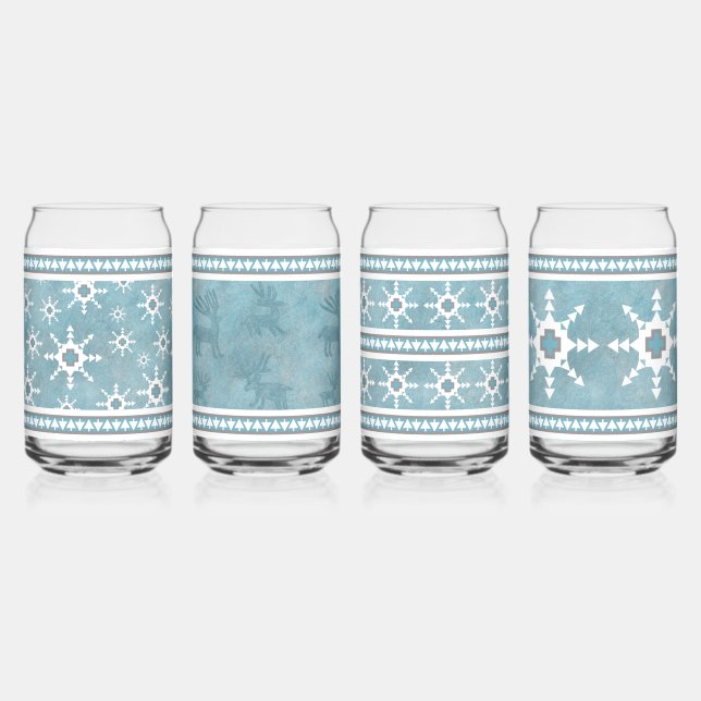 Southwest Winter Snowflakes & Deer Assorti Set (Recto)