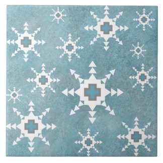 Southwest Winter Snowflakes Tile