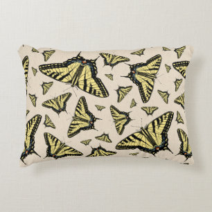 Southwest Yellow Swallowtail Butterflies All Over Accent Pillow