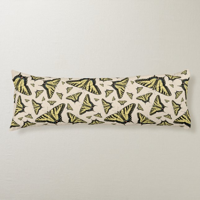 Southwest Yellow Swallowtail Butterflies All Over  Body Pillow (Front)