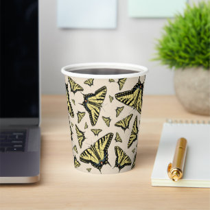 Southwest Yellow Swallowtail Butterflies All Over Paper Cups