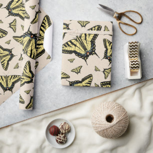Southwest Yellow Swallowtail Butterflies All Over Wrapping Paper