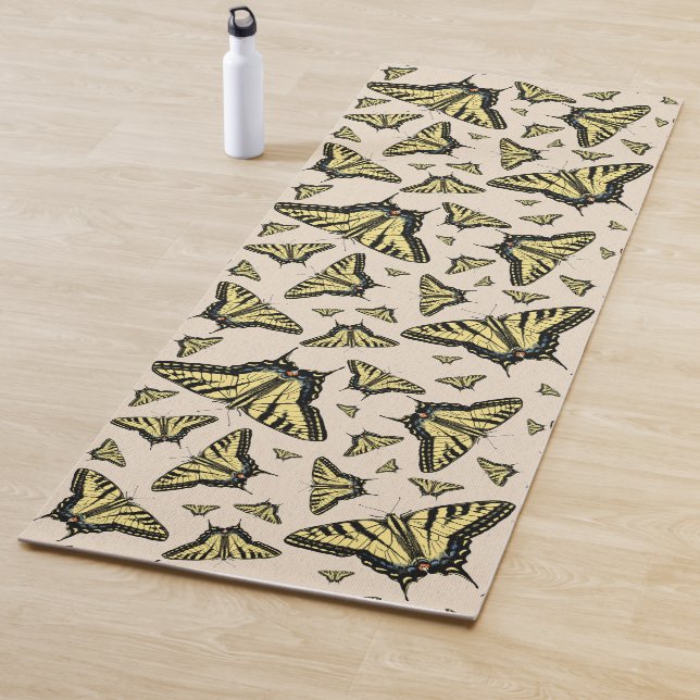 Southwest Yellow Swallowtail Butterflies All Over  Yoga Mat (In Situ)