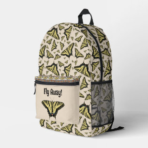 Southwest Yellow Swallowtail Butterflies on Beige Printed Backpack