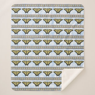 Southwest Yellow Swallowtail Butterfly Medium Sherpa Blanket