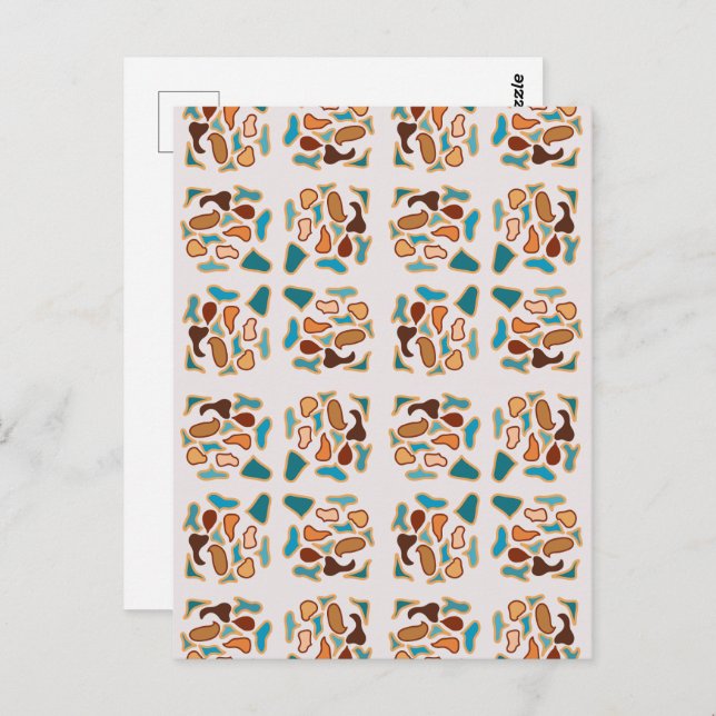 Southwestern Abstract Earth Tone Pattern Art Postcard (Front/Back)