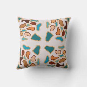 Southwestern Abstract Earth Tone Pattern Art Throw Pillow