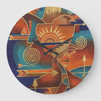 Southwestern Abstract Large Clock