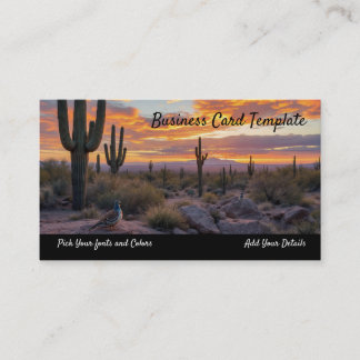 Southwestern Arizona Desert Sunrise Business Card