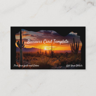 Southwestern Arizona Desert Sunset Business Card