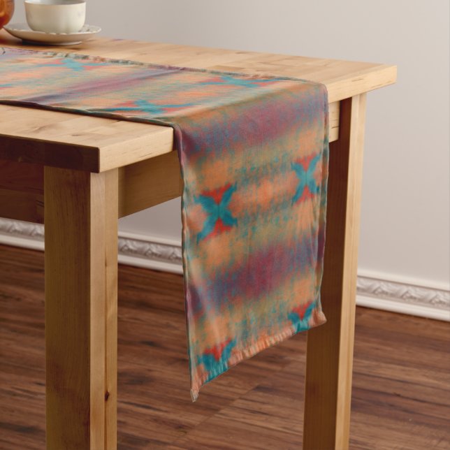 Southwestern Art Inspired Horizontal Pattern  Medium Table Runner (In Situ)