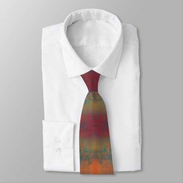 Southwestern Art Inspired Horizontal Pattern Tie (Tied)