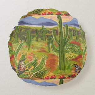 Southwestern Art Round Pillow