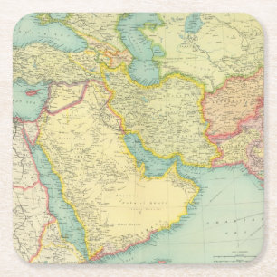 Southwestern Asia Square Paper Coaster