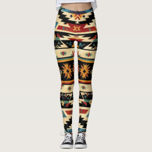 Southwestern Aztec Art Leggings