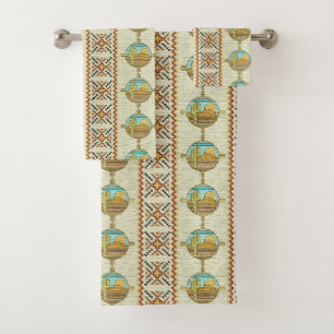 Southwestern bath towel set