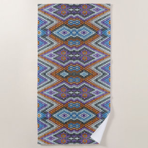 Southwestern Bead Art Beach Towel