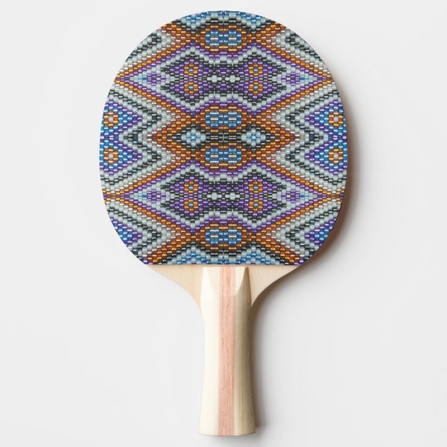 Southwestern Bead Art Ping Pong Paddle (Front)