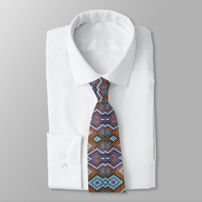 Southwestern Bead Art Tie (Tied)