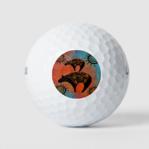 SOUTHWESTERN BEAR ART GOLF BALLS