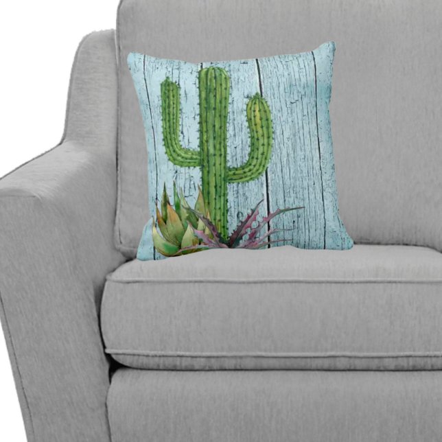 Southwestern Cacti Throw Pillow (Creator Uploaded)