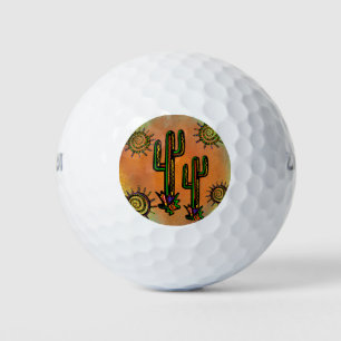 SOUTHWESTERN CACTUS ART GOLF BALLS
