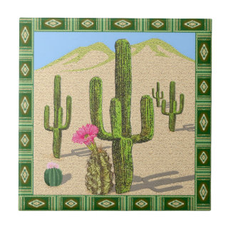 southwestern cactus tile