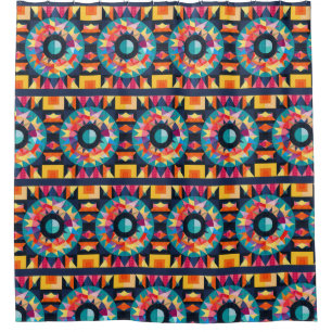 Southwestern Colourful Geometric Quilt Pattern