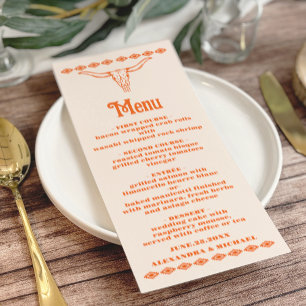 Southwestern Country Ranch Western Wedding Menu