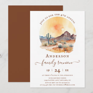 Southwestern Desert and Cactus Family Reunion Invitation