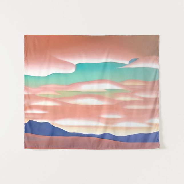 Southwestern Desert and Sky Minimalist Art   Tapestry (Front (Horizontal))