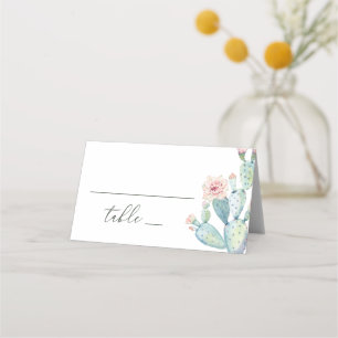 Southwestern Desert Cactus Wedding. Outdoor Garden Place Card